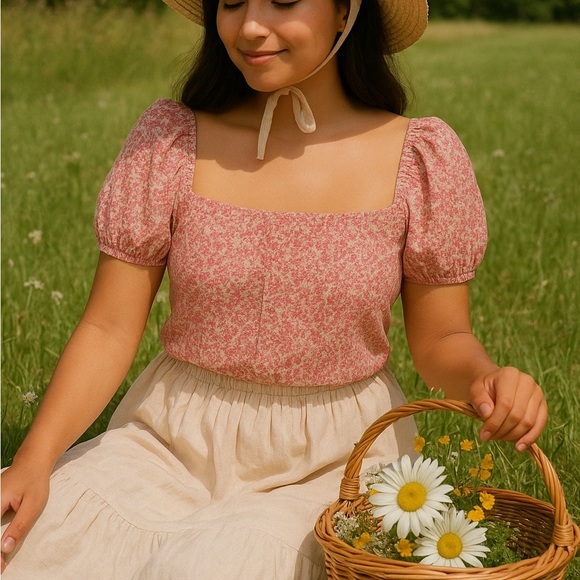 ☁️ ⚪️ American eagle boho baby doll top floral - Picture 7 of 7
